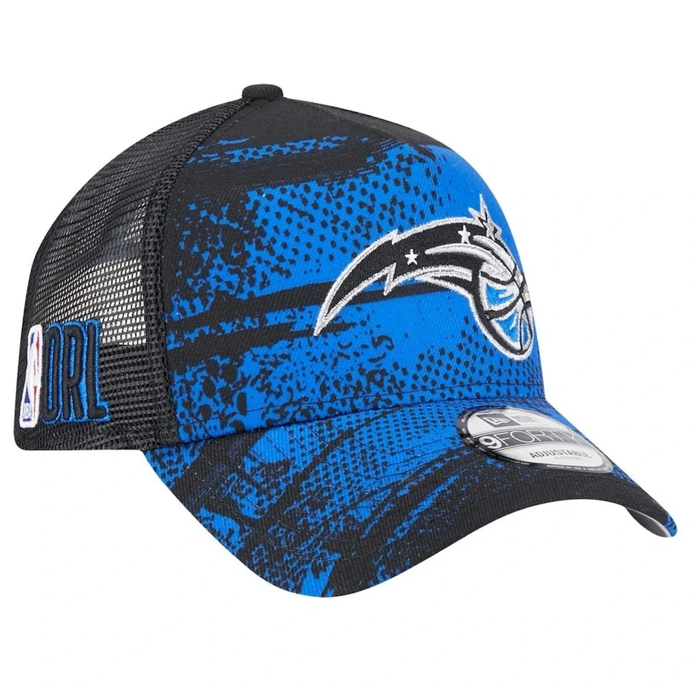 Orlando Magic Hat Cap New Era NBA 9FORTY Trucker Men‎ Adjustable Blue Black NWT